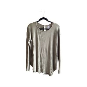 Aerie Army Green Long sleeve with Open back and ties - Size L -